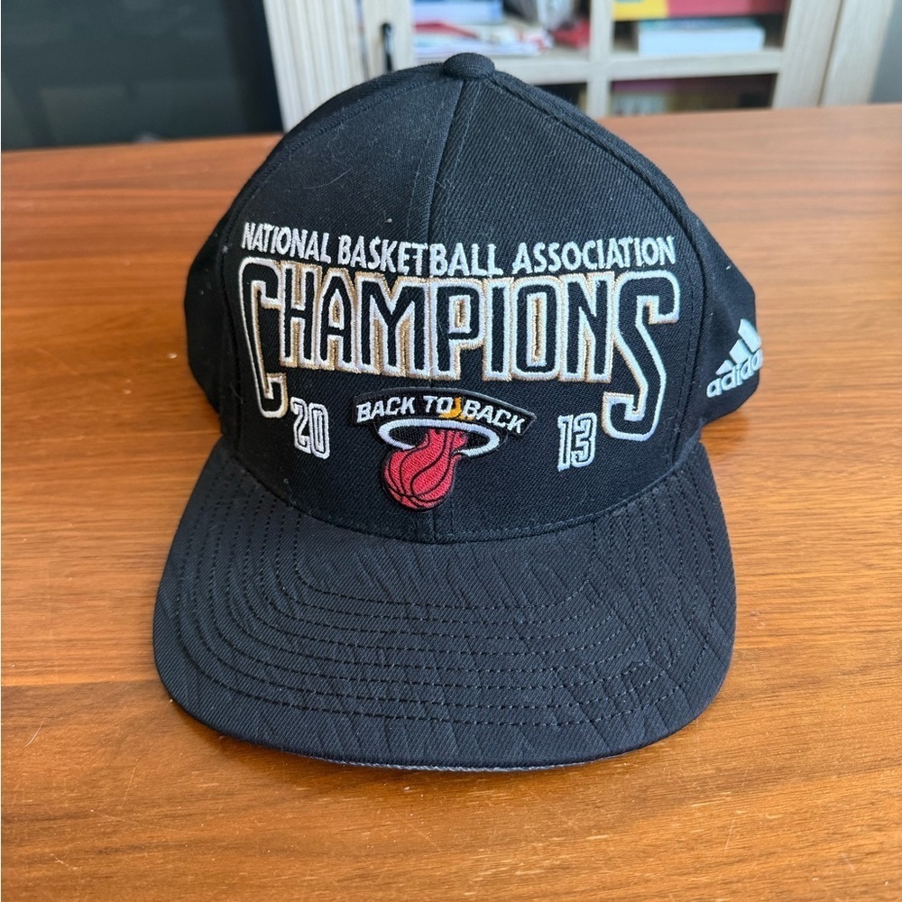Adidas Black Miami Heat NBA Champions Cap